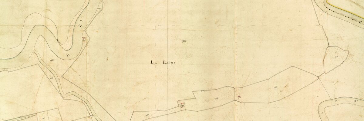 Mappe napoleoniche, comune censuario 8, Burano, 1812. Valle Liona