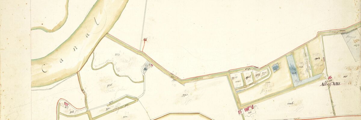 Mappe austriache, comune censuario 8, Burano, foglio 106. La Sparesera e il Borgo