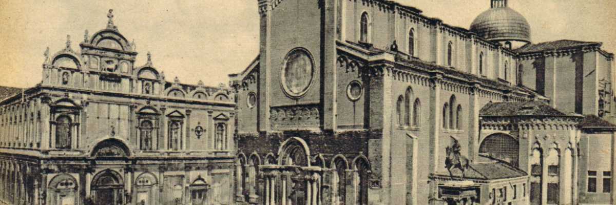  Campo Santi Giovanni e Paolo con l'omonima Chiesa e la Scuola San Marco attualmente Ospedale Civile.
