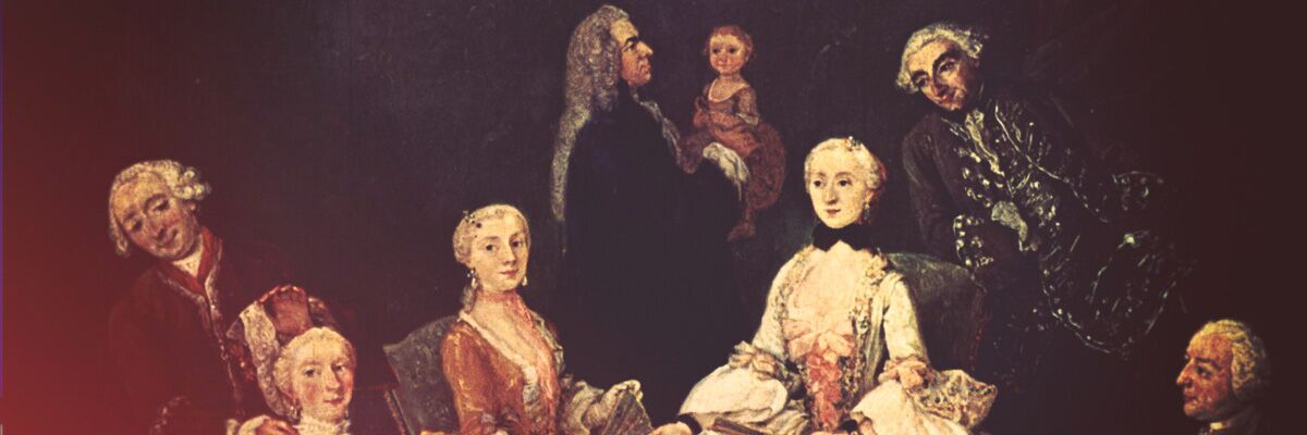 Famiglia patrizia - tratto da un dipinto di Pietro Longhi