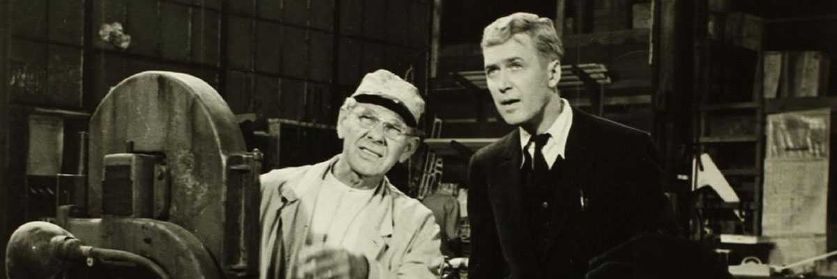 The producer Leland Hayward with the actor Jimmy Sterar in the film "The spirit of Saint Louis"
