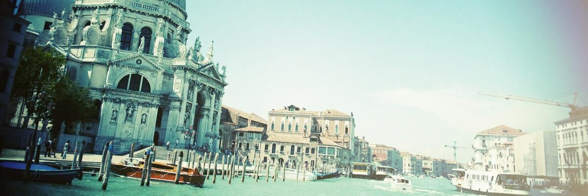 The Basilica of Santa Maria della Salute seen from the Grand Canal - (Bazzmann Archive / Venipedia)