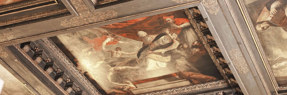 Particolare del Ciclo del Purgatorio, nell'Aula Magna dell'Ateneo Veneto — (Archivio Venipedia/Bazzmann)