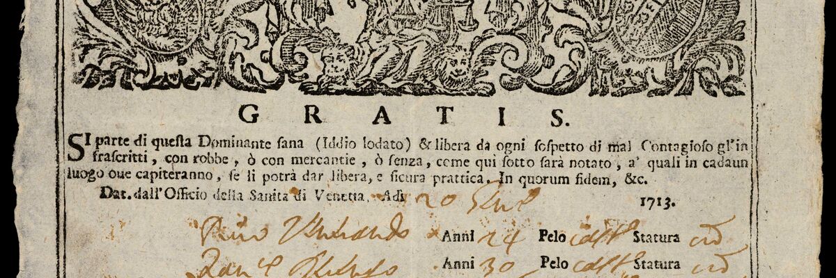 Permission to leave the city (gratia) during the plague.