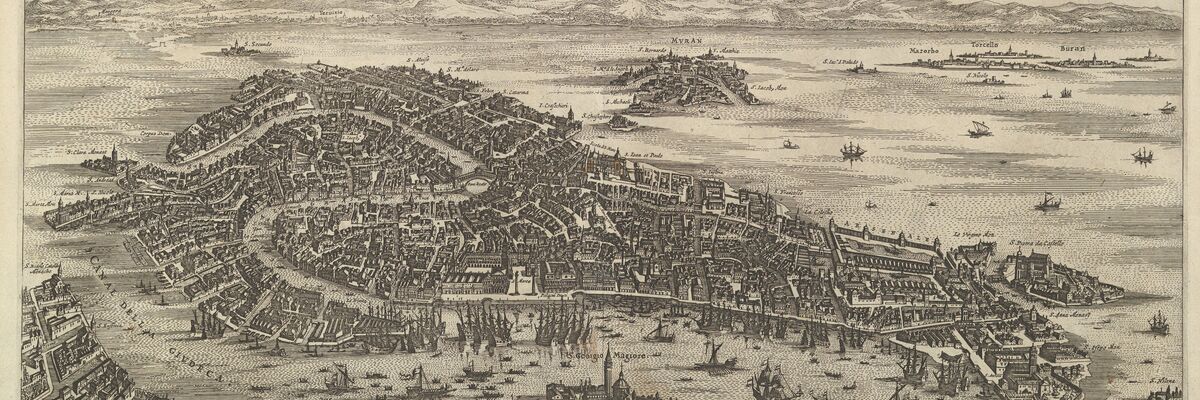 Veduta di Venezia con poema