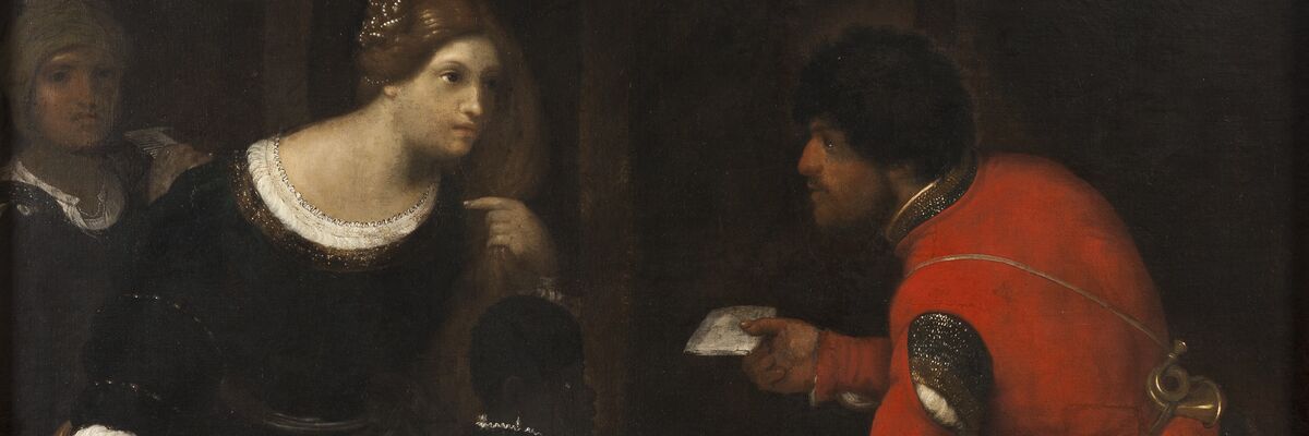 Caterina Corner (Cornaro) riceve una lettera dal Consiglio (Semiramide chiamato alle armi)