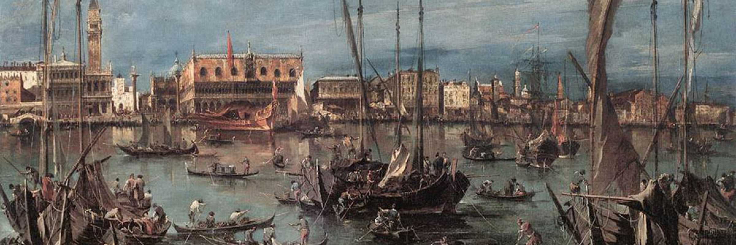Il molo e Riva degli Schiavoni dal bacino di San Marco - Francesco Guardi.