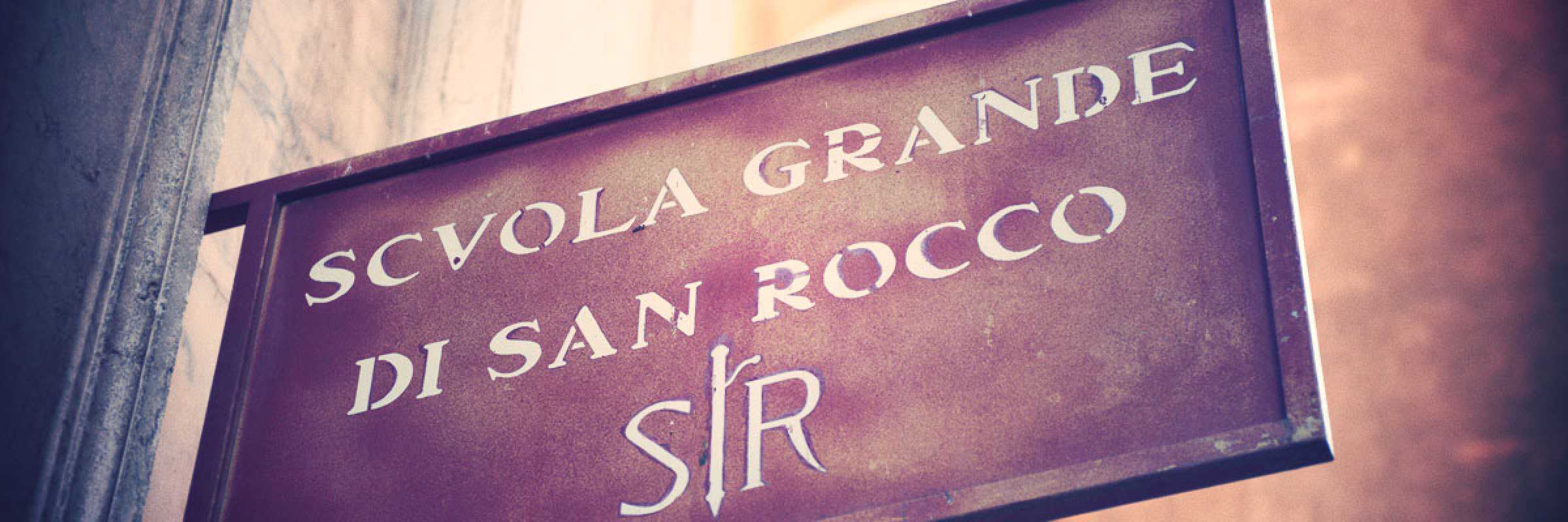 The sign of the Scuola Grande of San Rocco