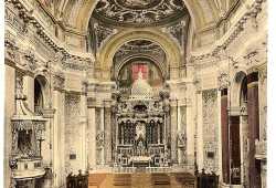 L'interno della chiesa di Santa Maria Assunta, detta anche dei Gesuiti (Library of Congress - Detroit Publishing Company).