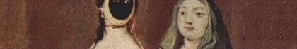 Frammento del dipinto "Il Rinoceronte" di Falca Pietro Longhi 1751 ospitato nel Museo del Settecento Veneziano di Cà Rezzonico.
